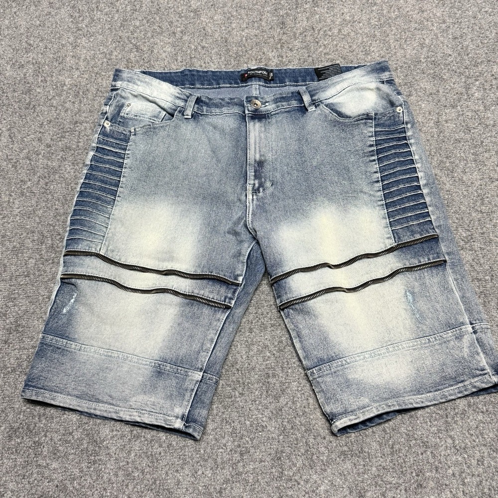 Vintage Southpole Shorts Mens 38 Blue Jeans Jorts Baggy Wide Leg Y2K Hip Hop